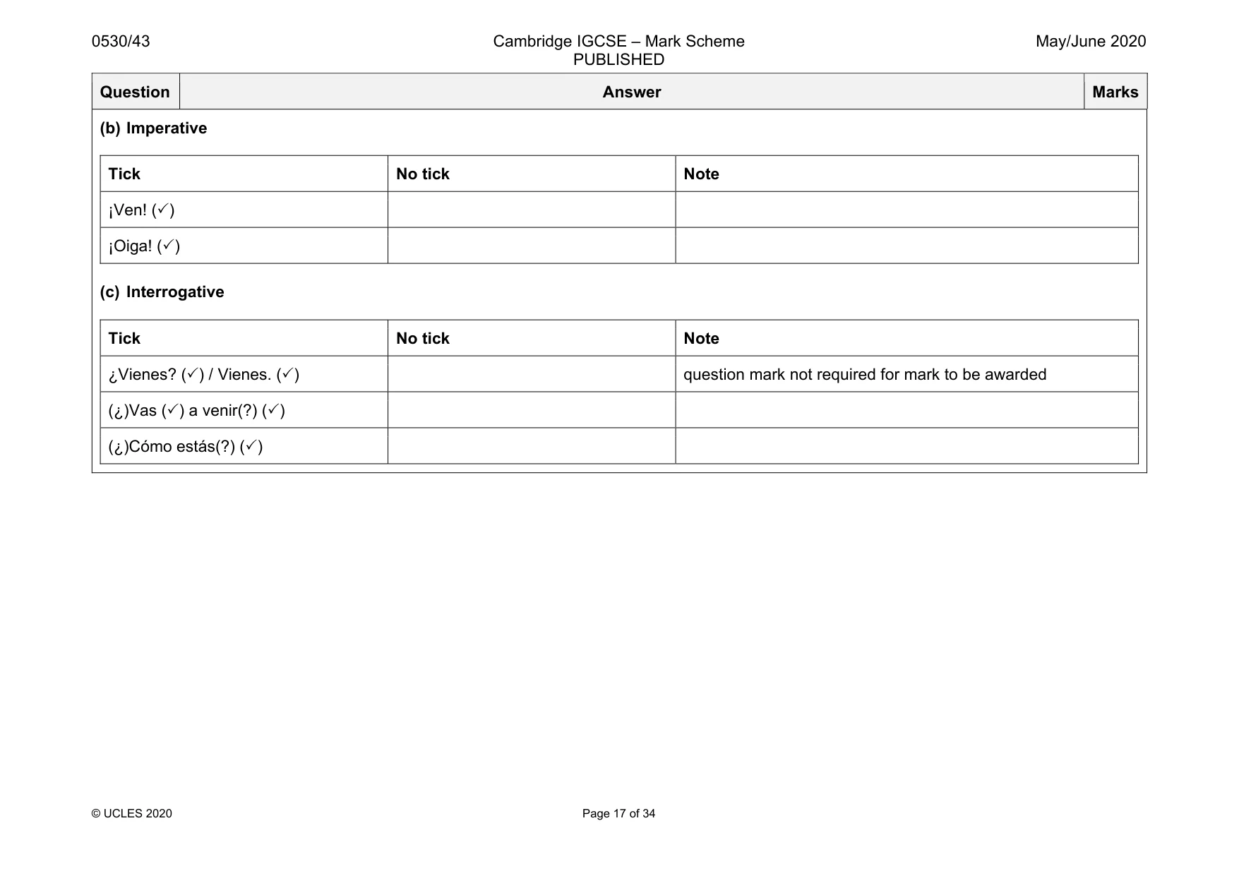 Mark scheme, page 17 of 34