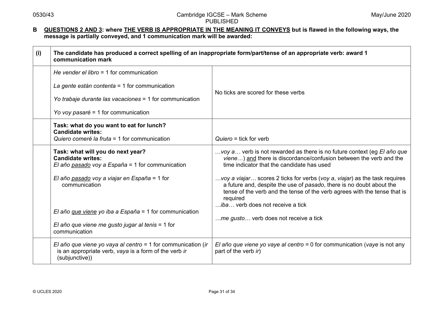 Mark scheme, page 31 of 34