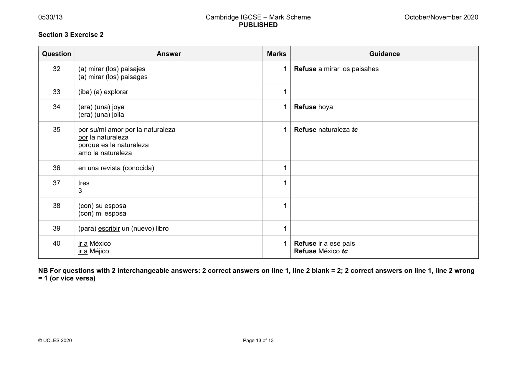 Mark scheme, page 13 of 13