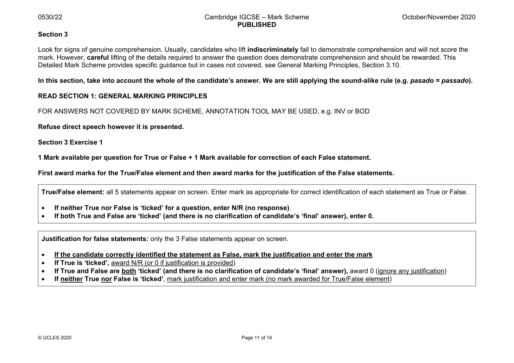 Mark scheme, page 11 of 14