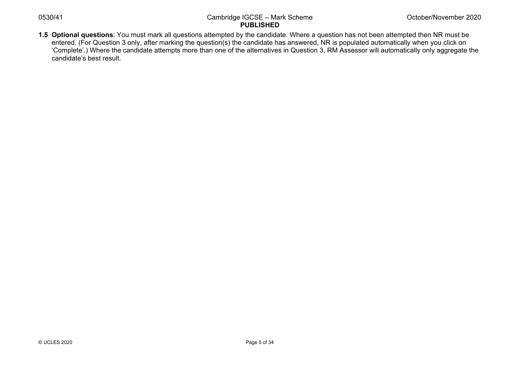 Mark scheme, page 5 of 34