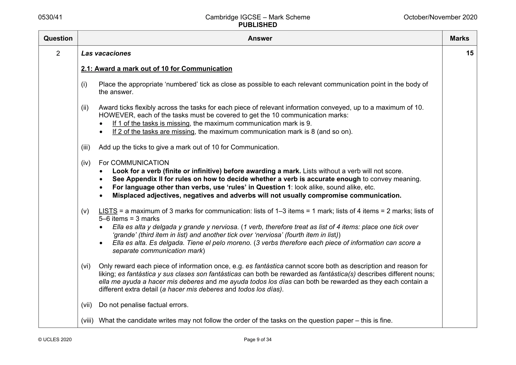 Mark scheme, page 9 of 34