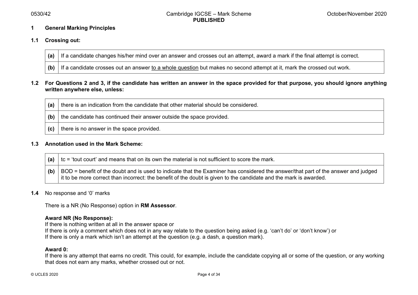 Mark scheme, page 4 of 34