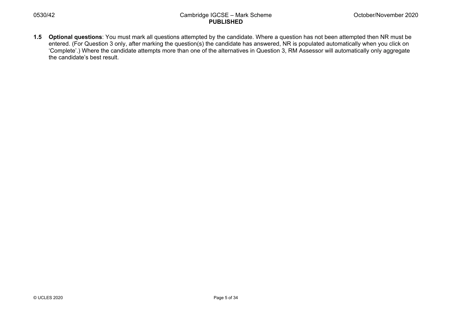 Mark scheme, page 5 of 34