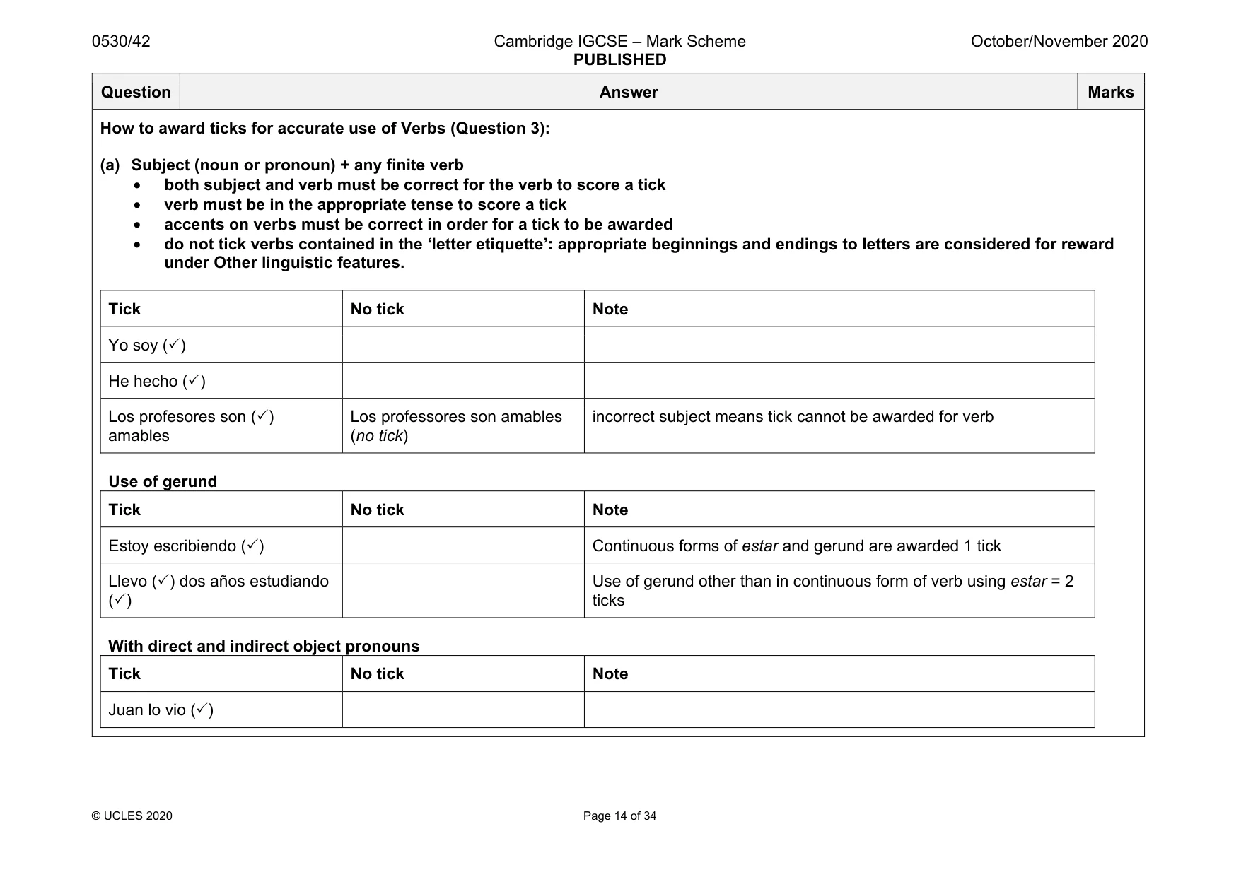 Mark scheme, page 14 of 34