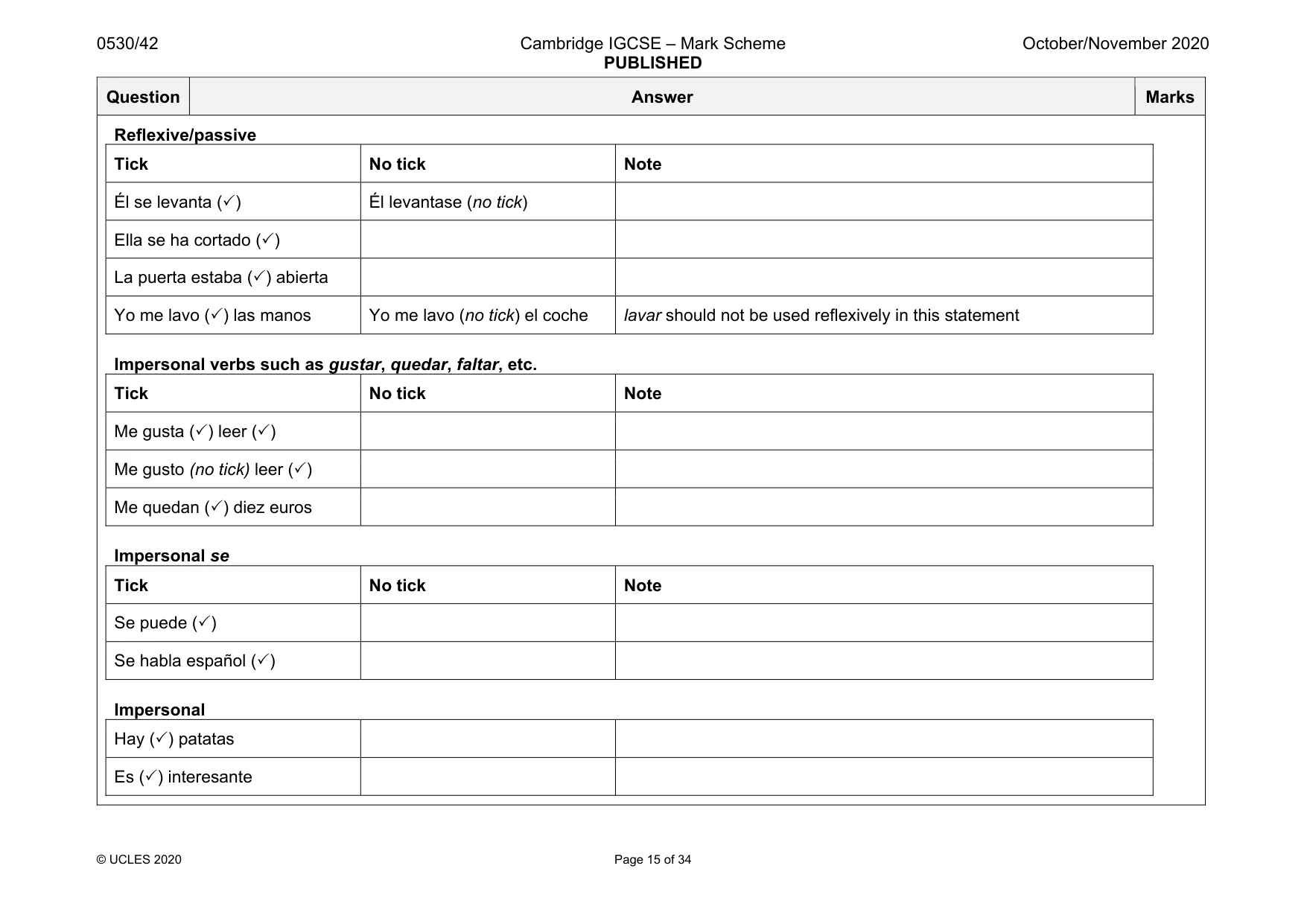 Mark scheme, page 15 of 34