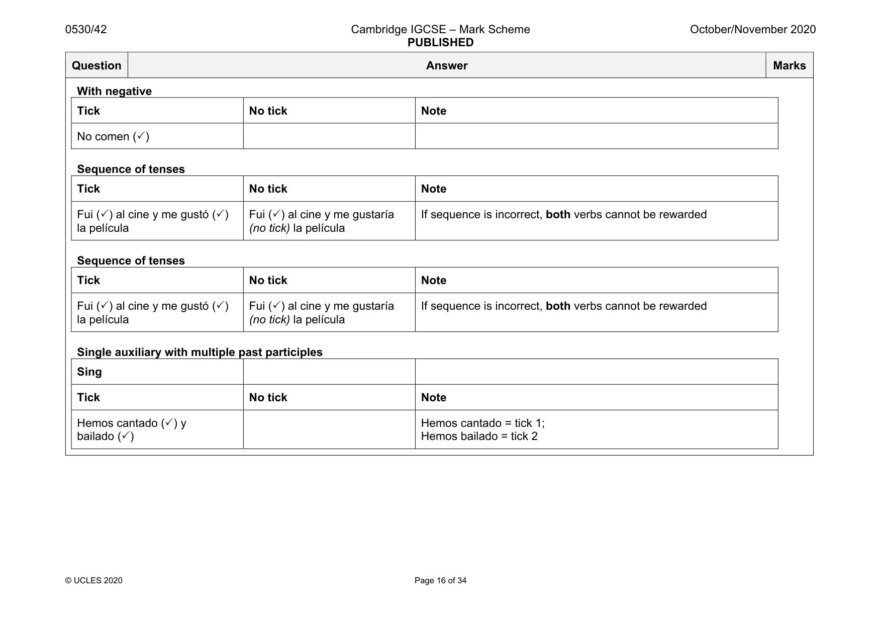 Mark scheme, page 16 of 34