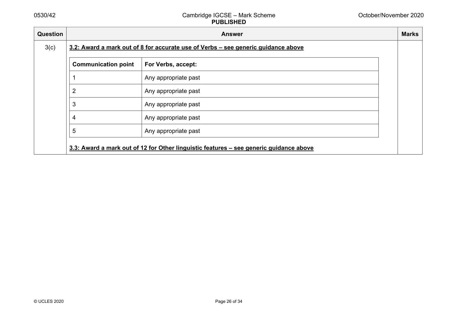 Mark scheme, page 26 of 34