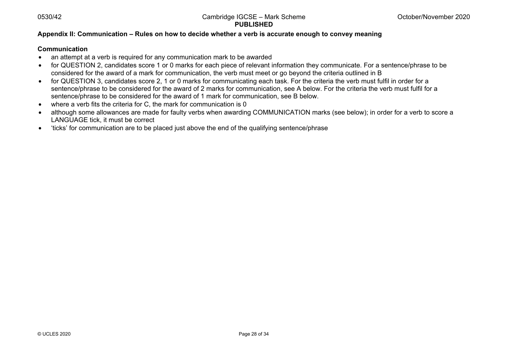 Mark scheme, page 28 of 34