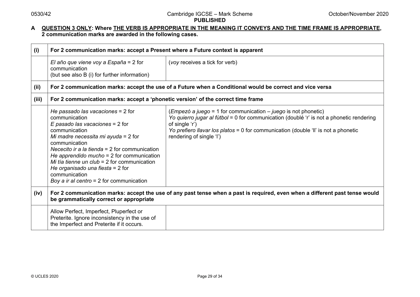 Mark scheme, page 29 of 34
