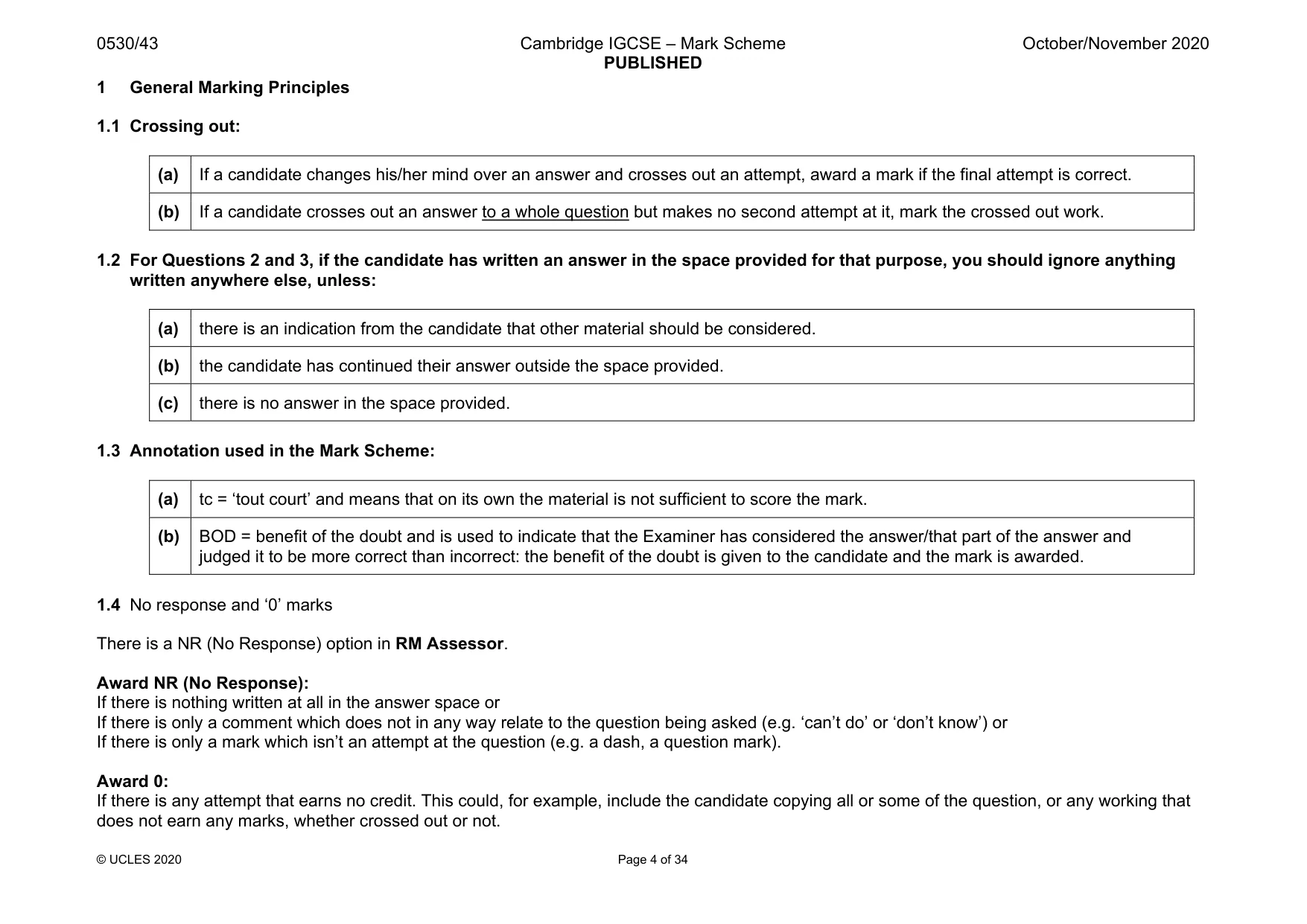 Mark scheme, page 4 of 34