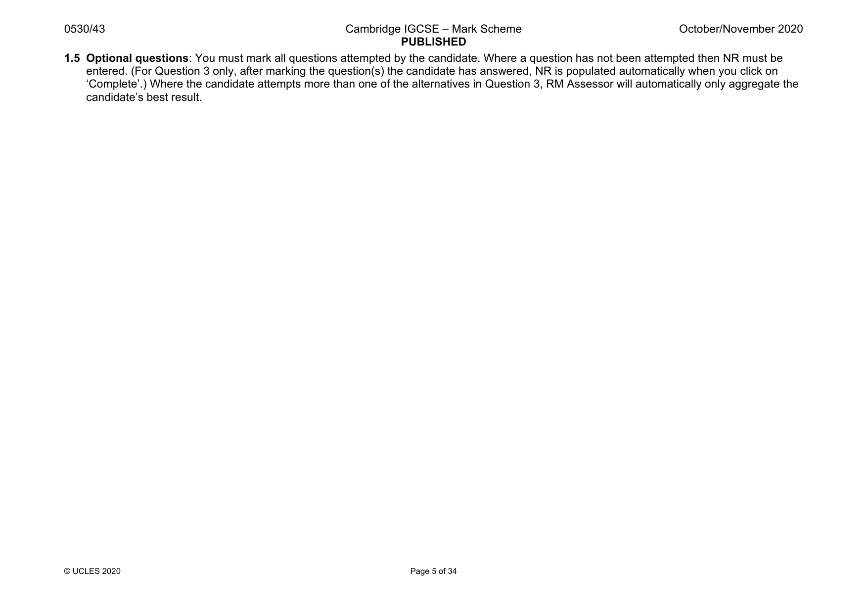 Mark scheme, page 5 of 34