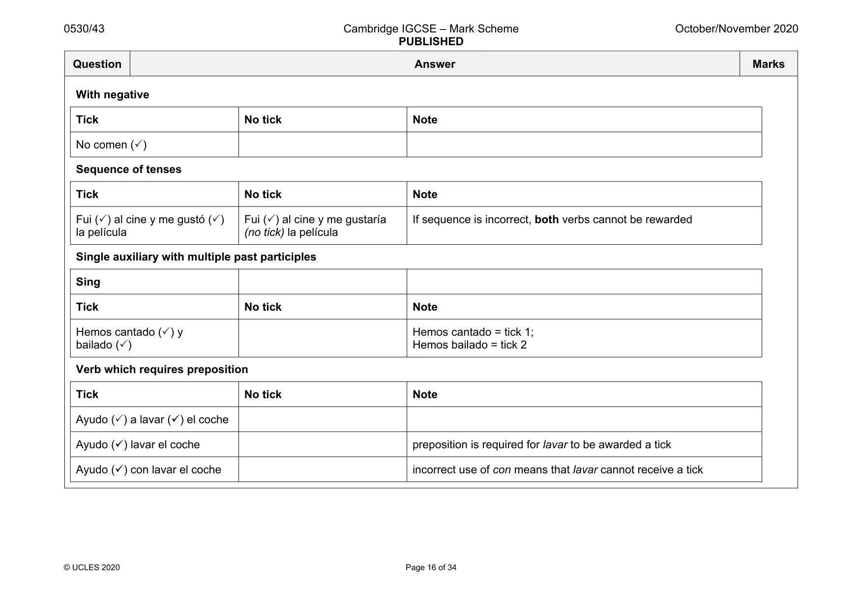 Mark scheme, page 16 of 34
