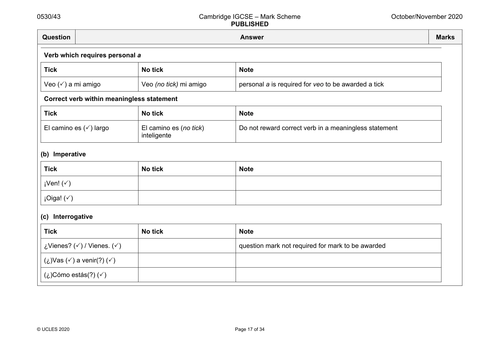 Mark scheme, page 17 of 34
