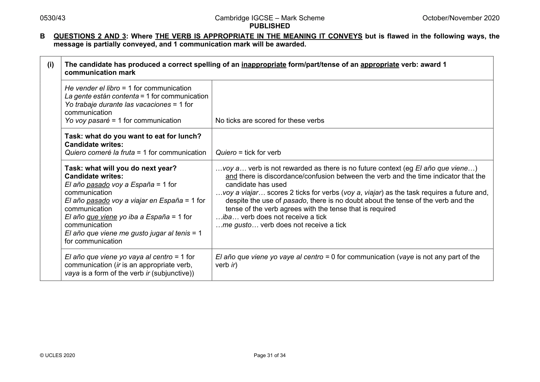 Mark scheme, page 31 of 34
