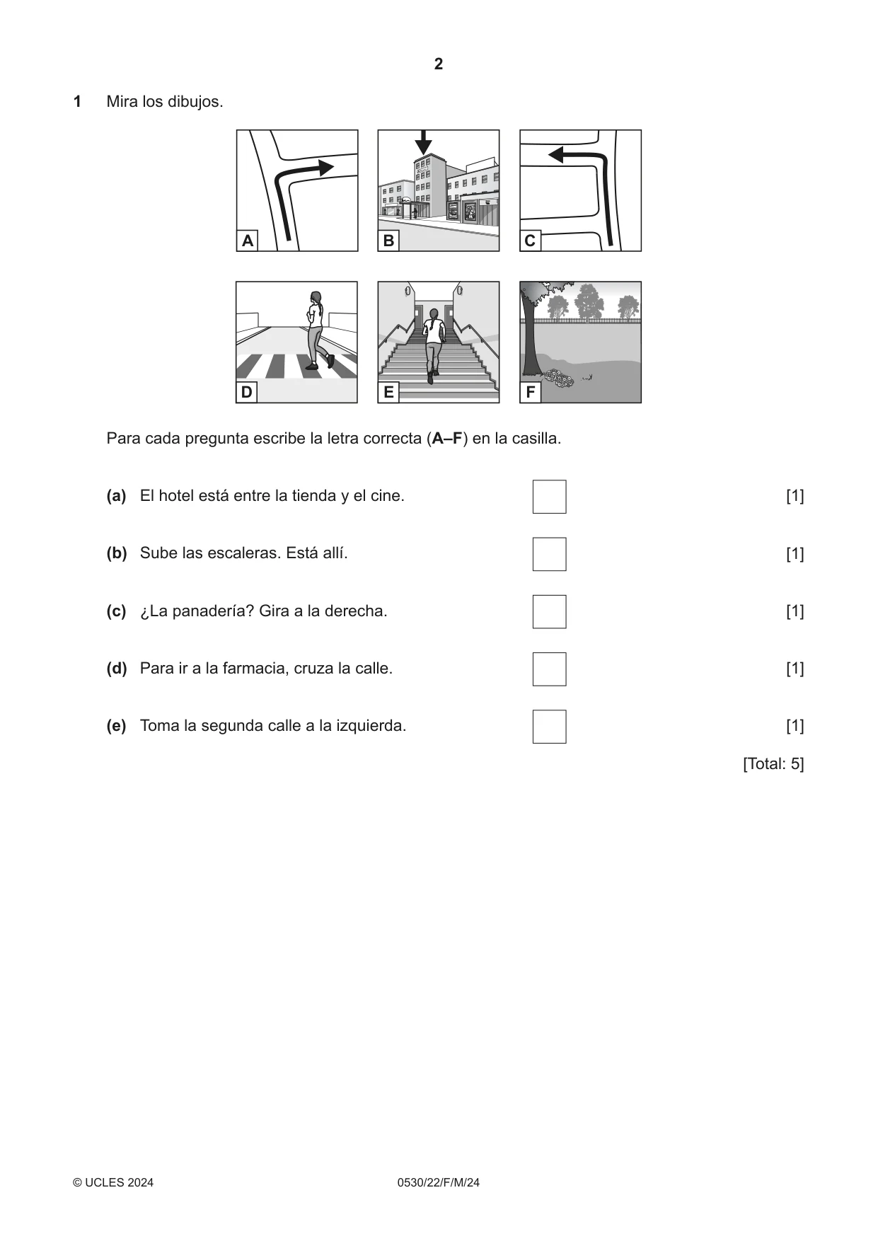 Cambridge IGCSE Spanish - Foreign Language 0530 2024 Feb/March Paper 2 · Variant 2 question paper, page 2 of 12