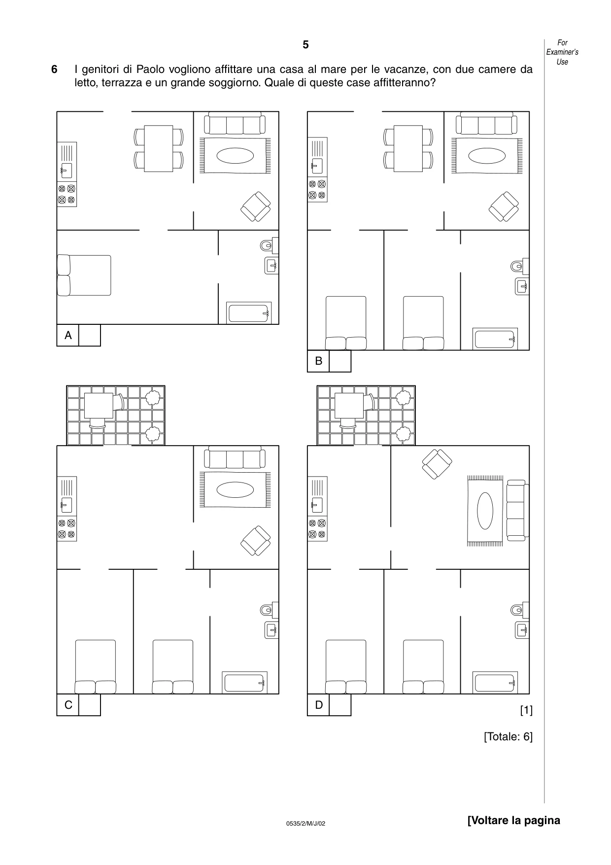 Cambridge IGCSE Italian - Foreign Language 0535 2002 May/June Paper 2 · Variant 1 question paper, page 5 of 20