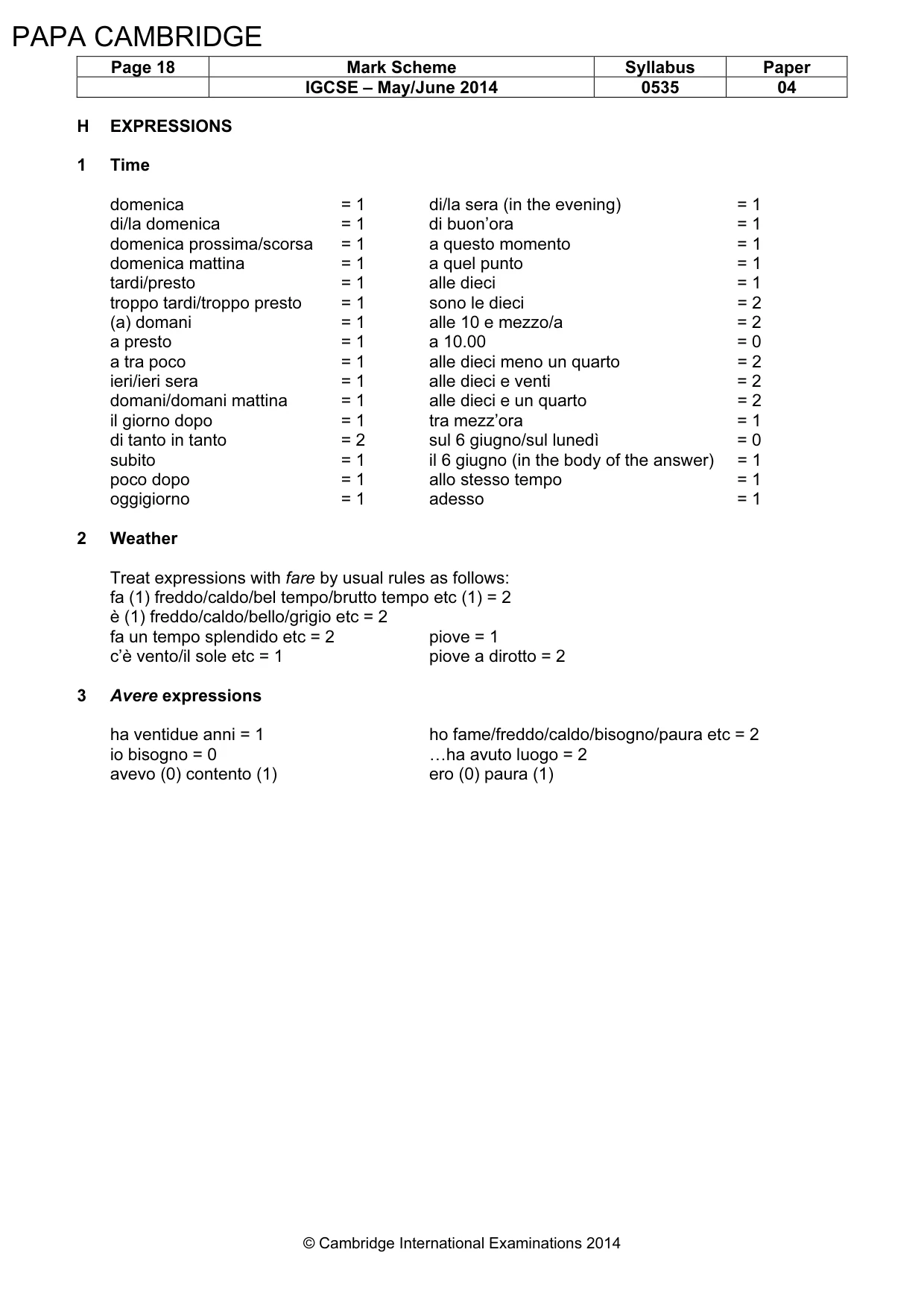 Mark scheme, page 18 of 23