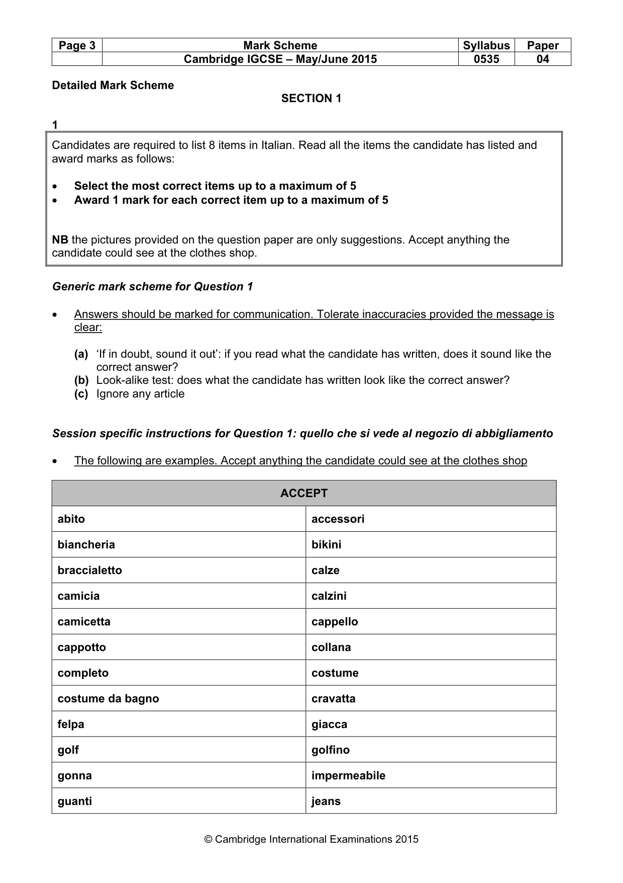 Mark scheme, page 3 of 18