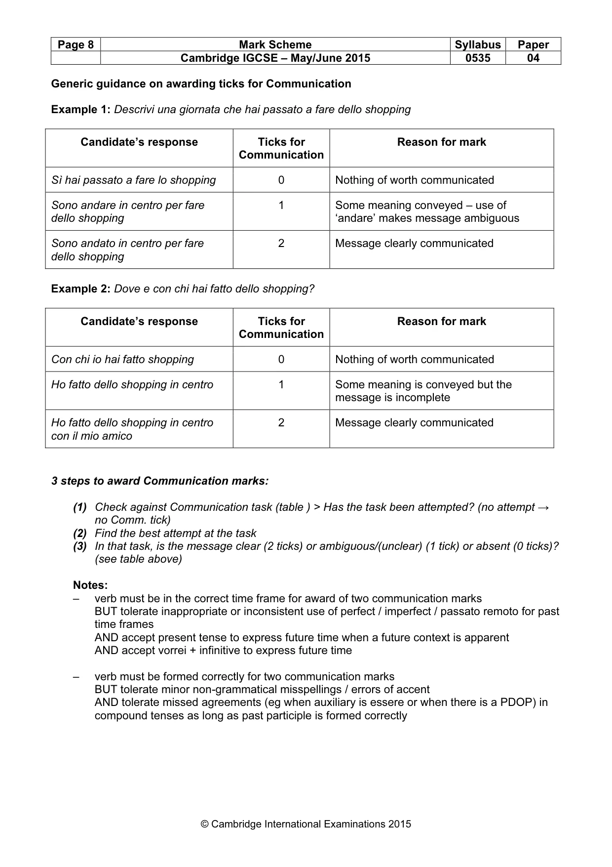 Mark scheme, page 8 of 18