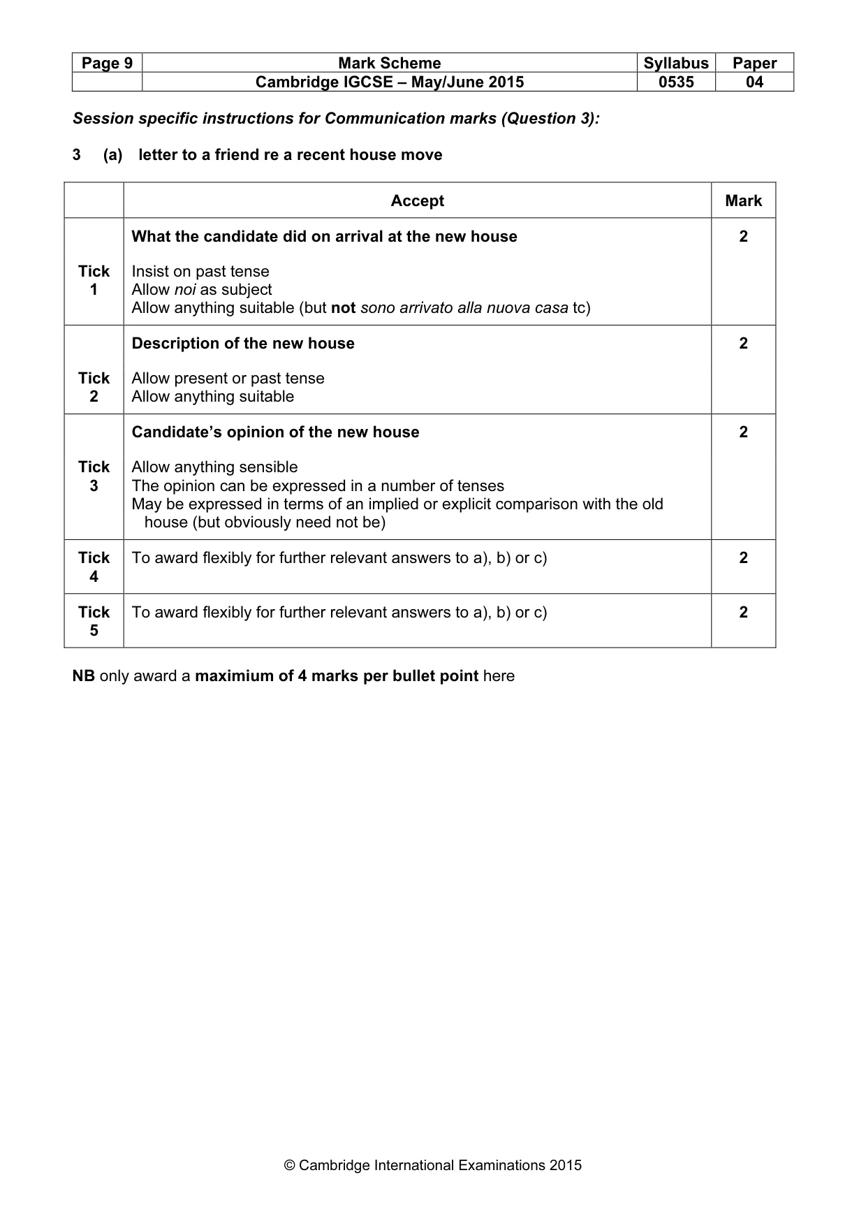 Mark scheme, page 9 of 18