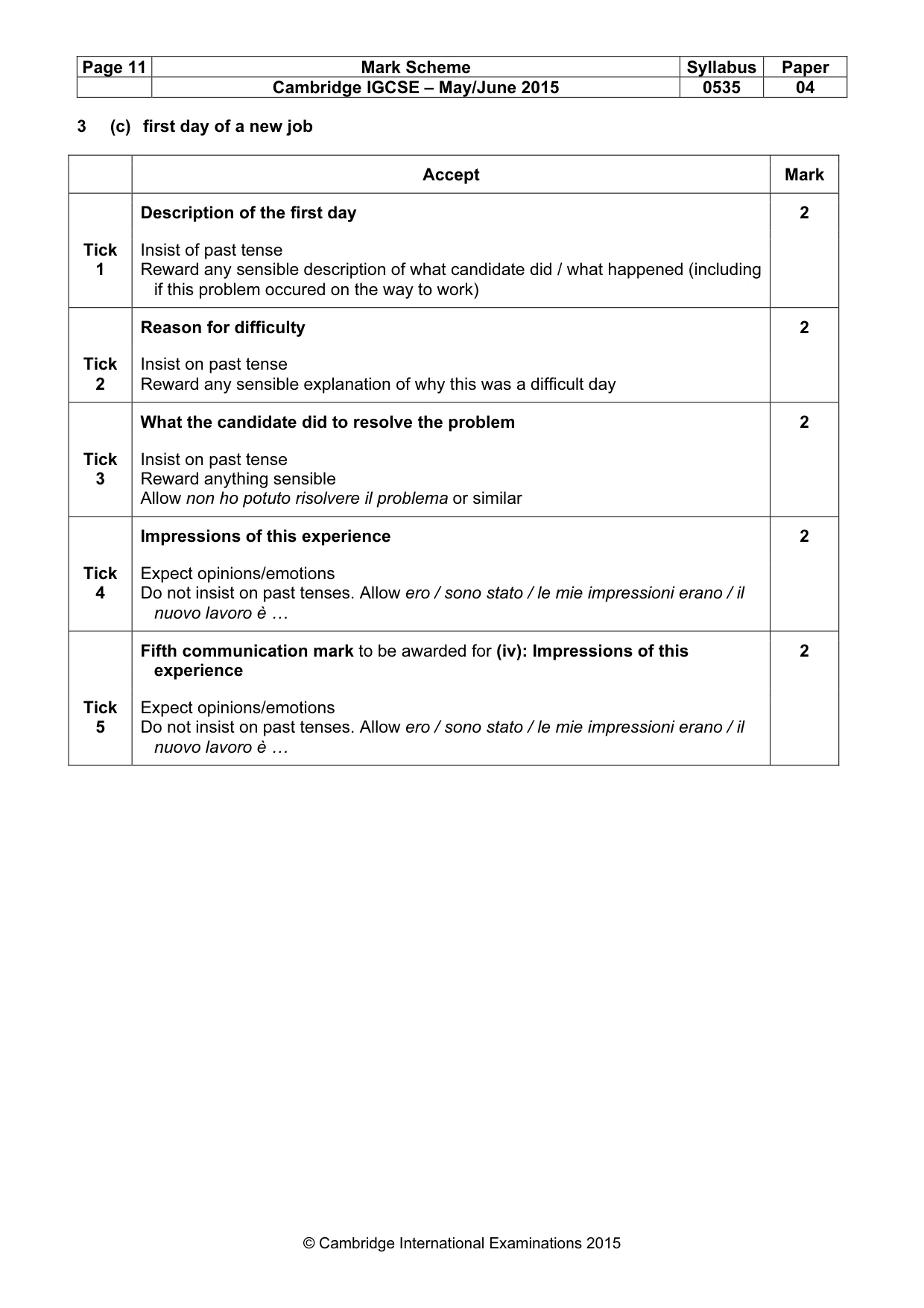 Mark scheme, page 11 of 18