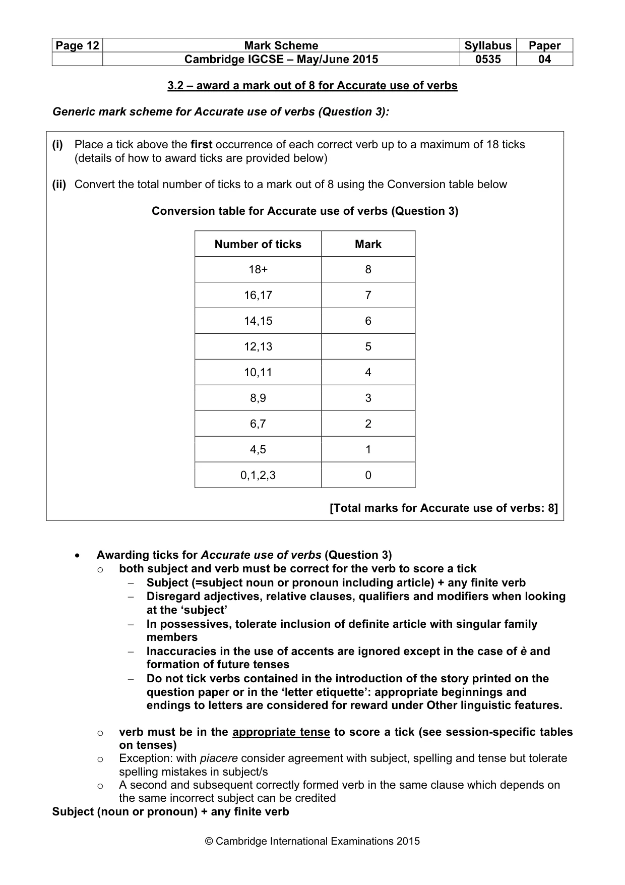 Mark scheme, page 12 of 18