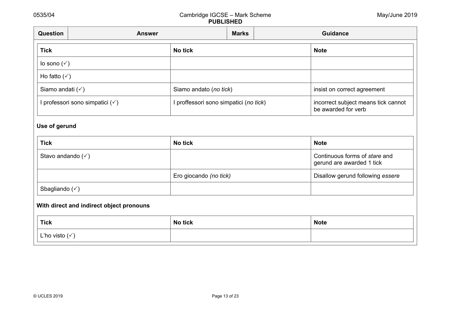 Mark scheme, page 13 of 23