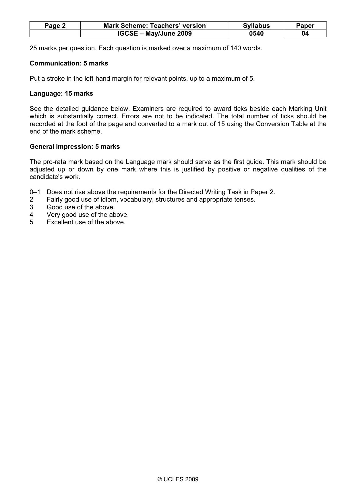 Mark scheme, page 2 of 13