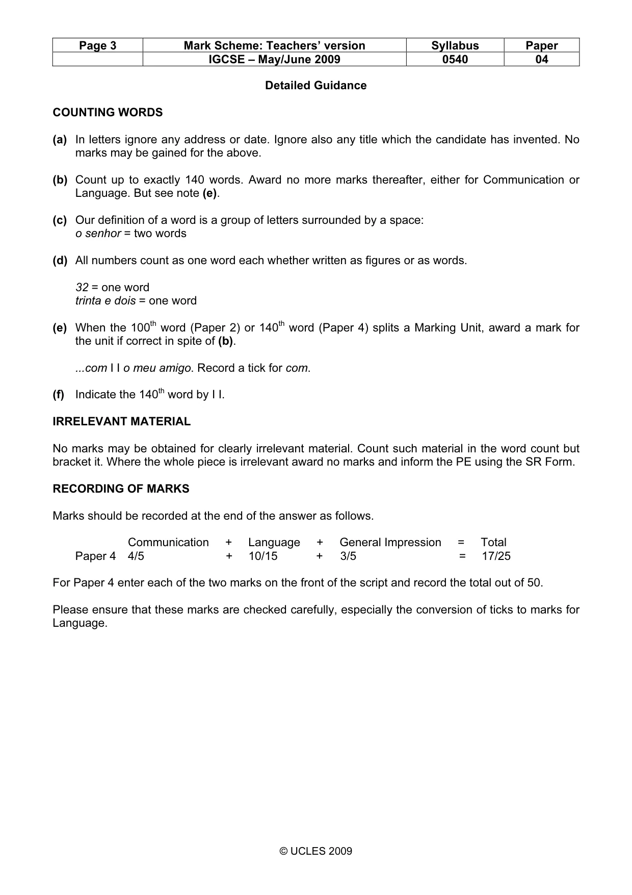 Mark scheme, page 3 of 13