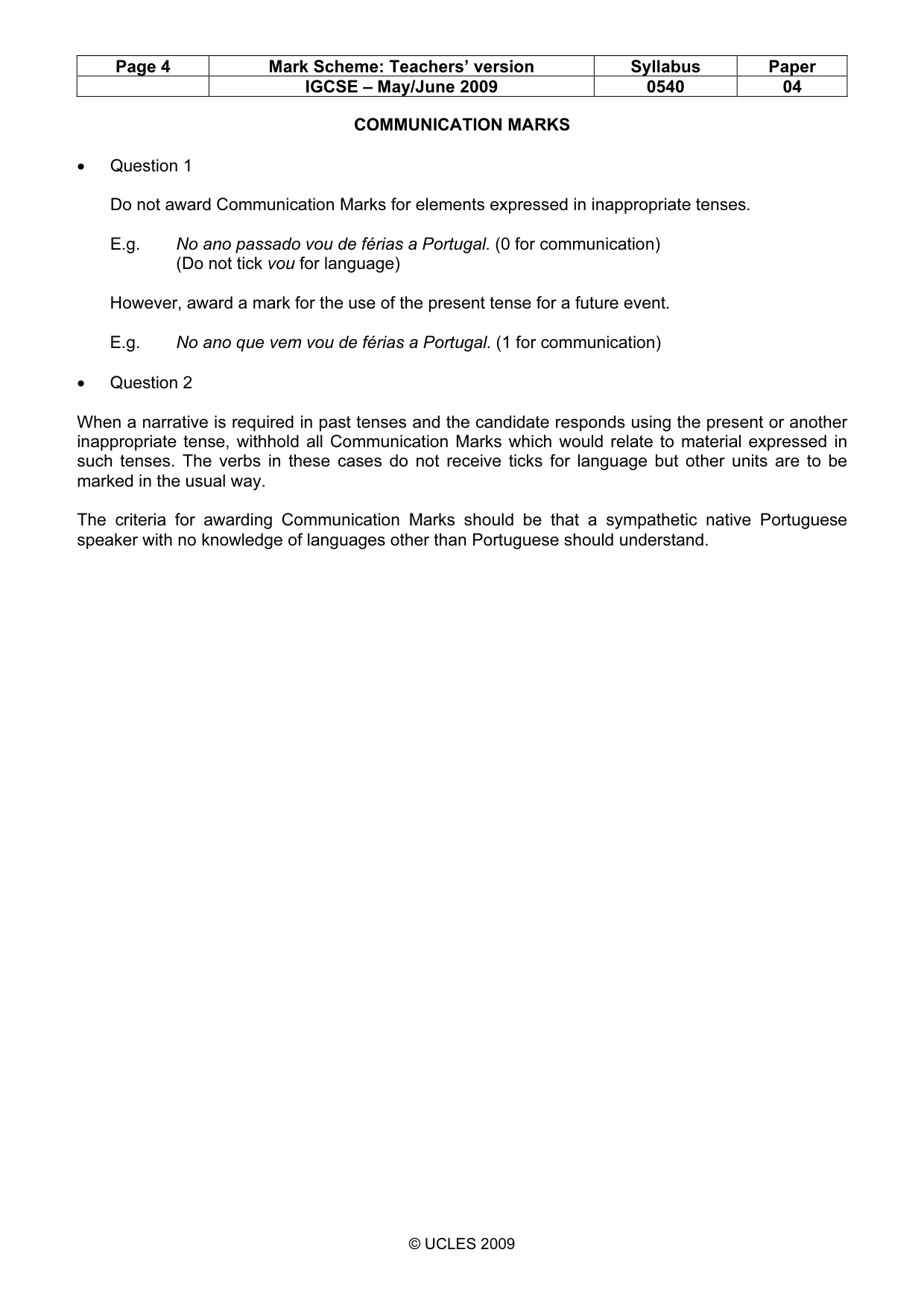 Mark scheme, page 4 of 13