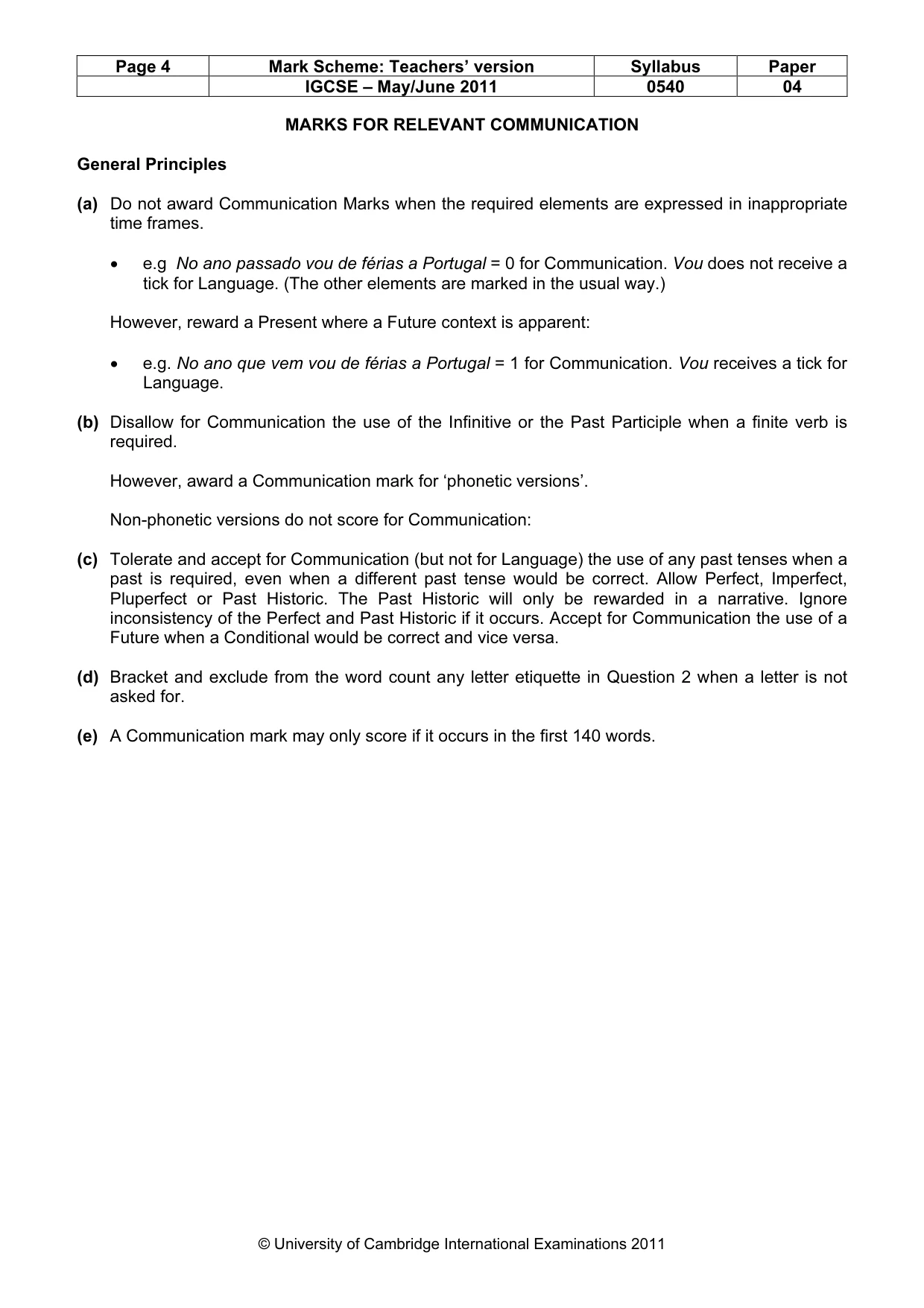 Mark scheme, page 4 of 13