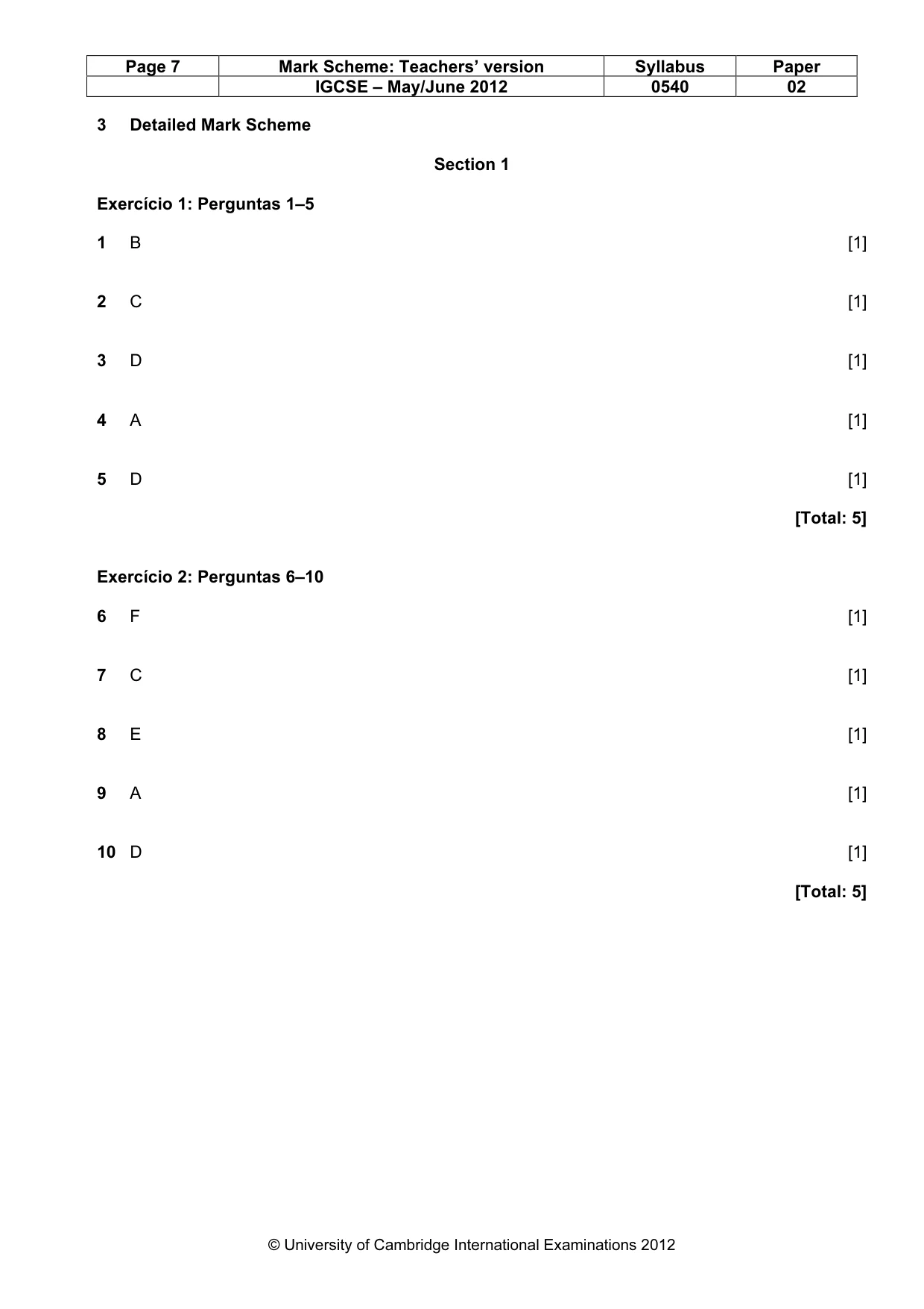 Mark scheme, page 7 of 13