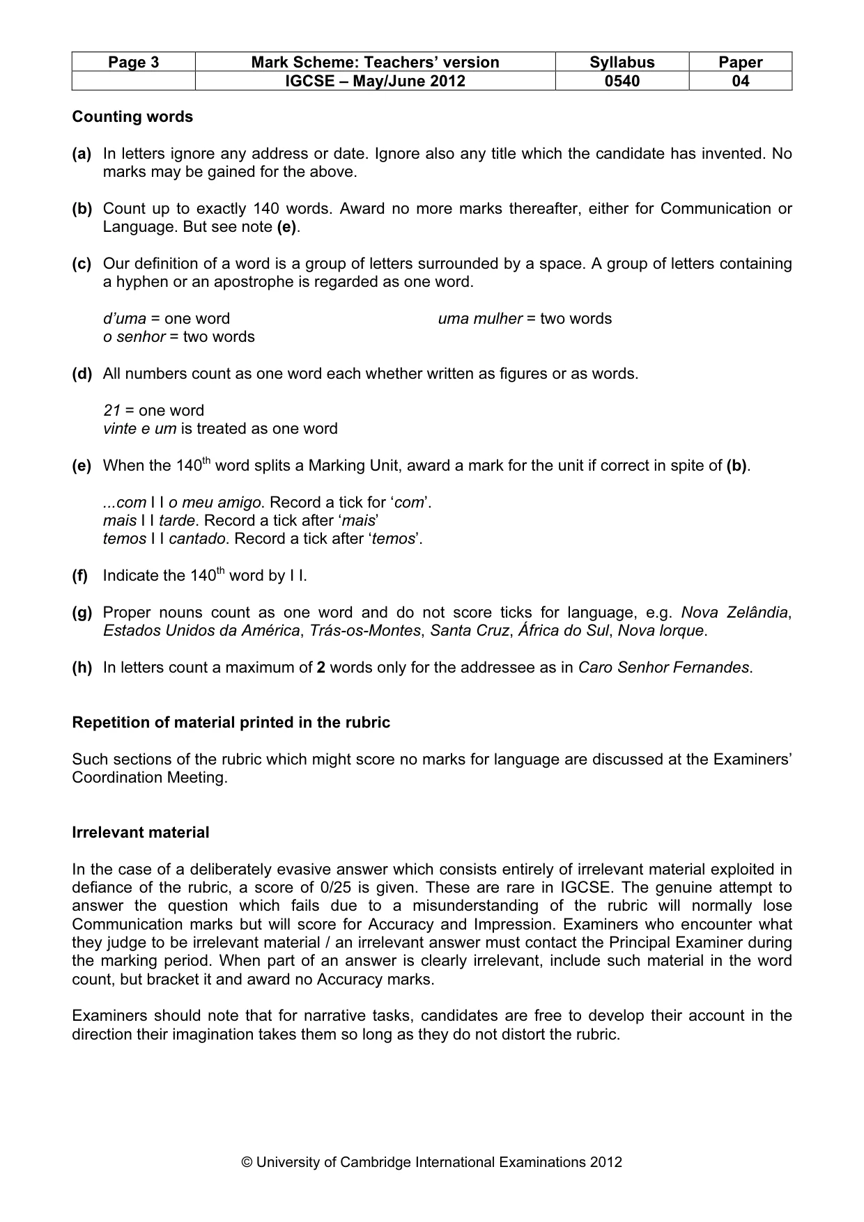 Mark scheme, page 3 of 13