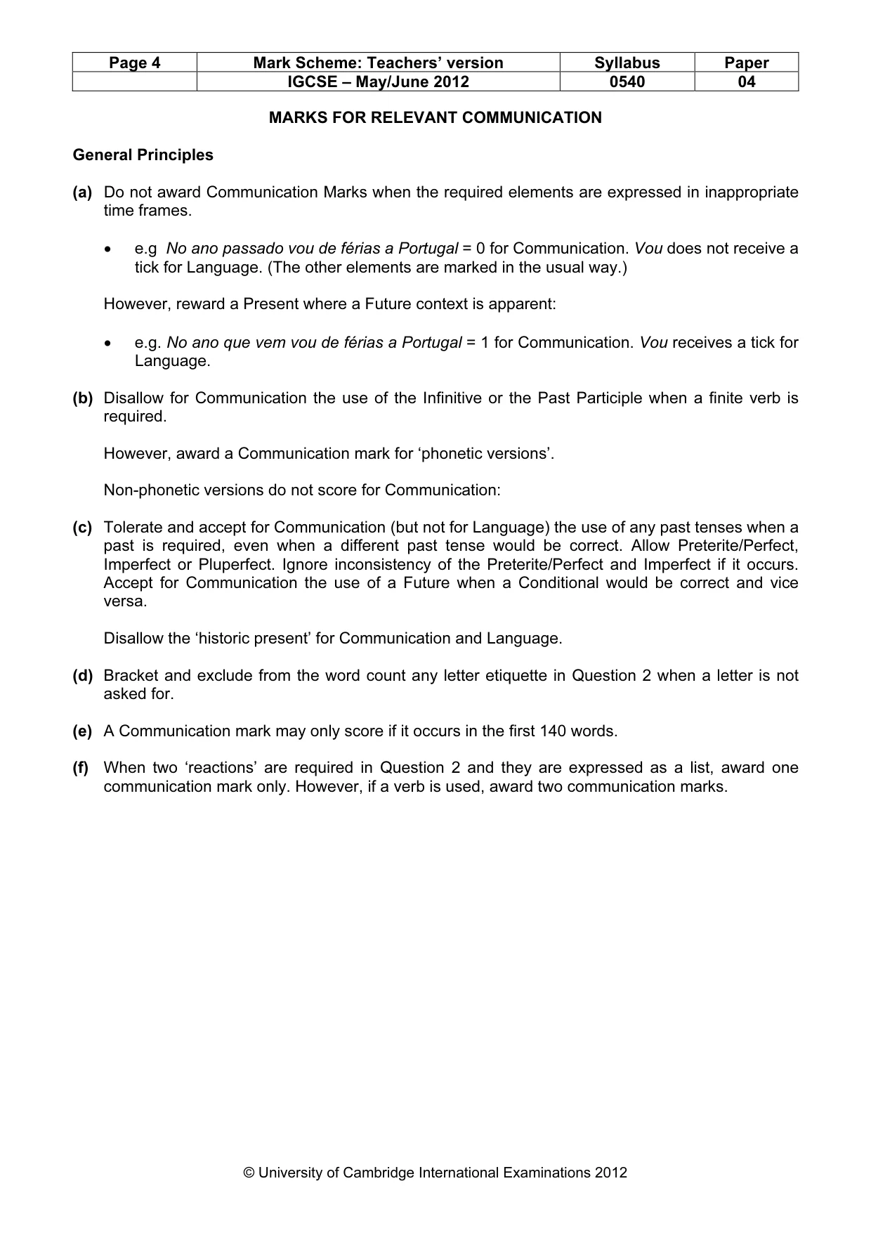 Mark scheme, page 4 of 13