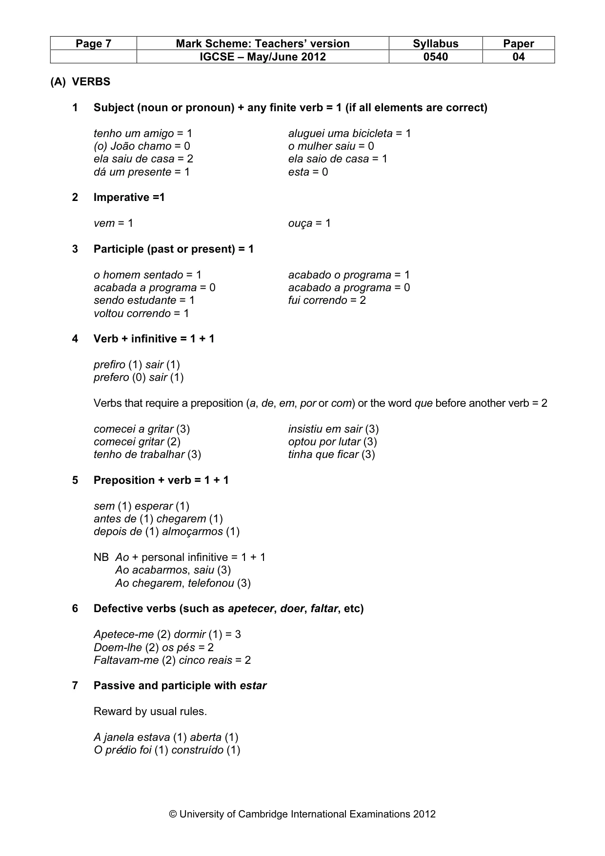 Mark scheme, page 7 of 13