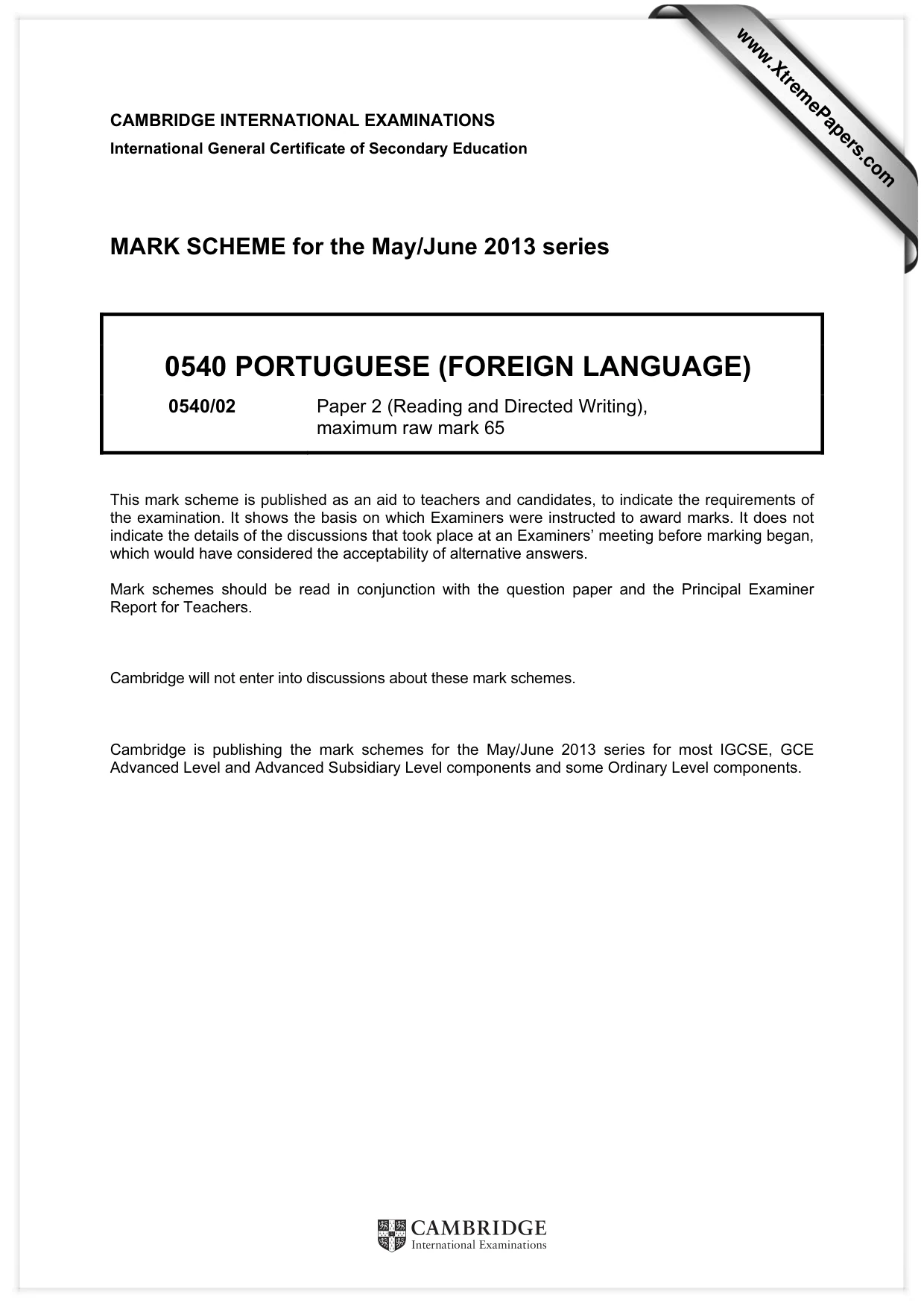 Mark scheme, page 1 of 11
