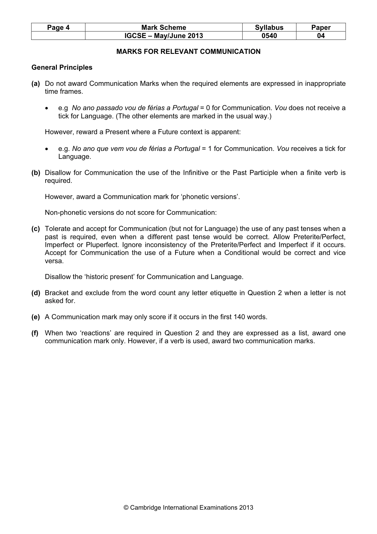 Mark scheme, page 4 of 13