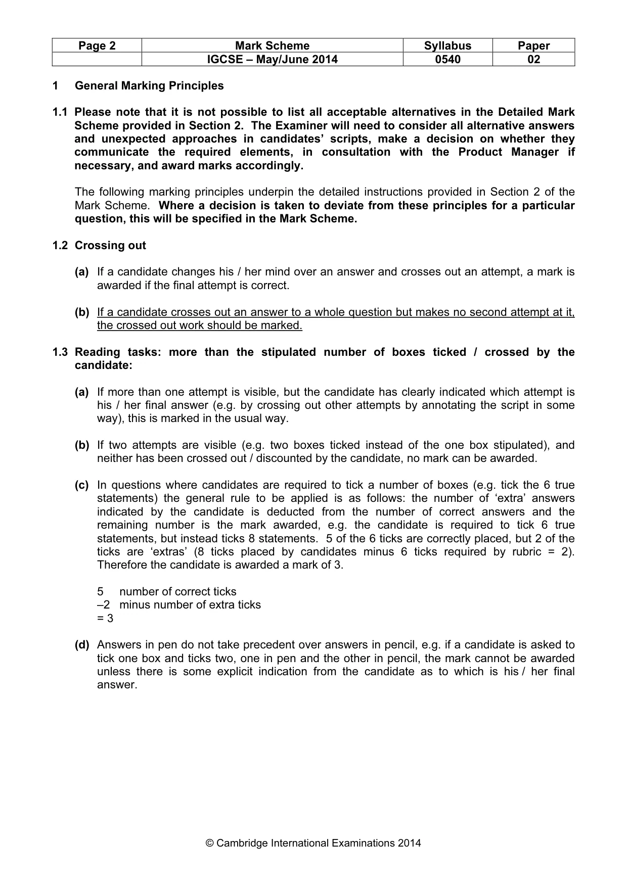 Mark scheme, page 2 of 12