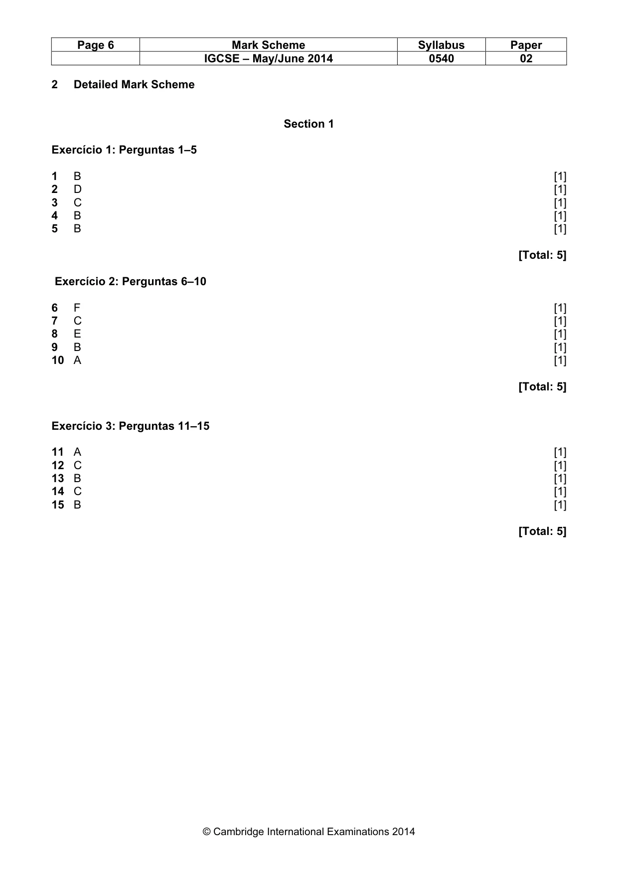 Mark scheme, page 6 of 12