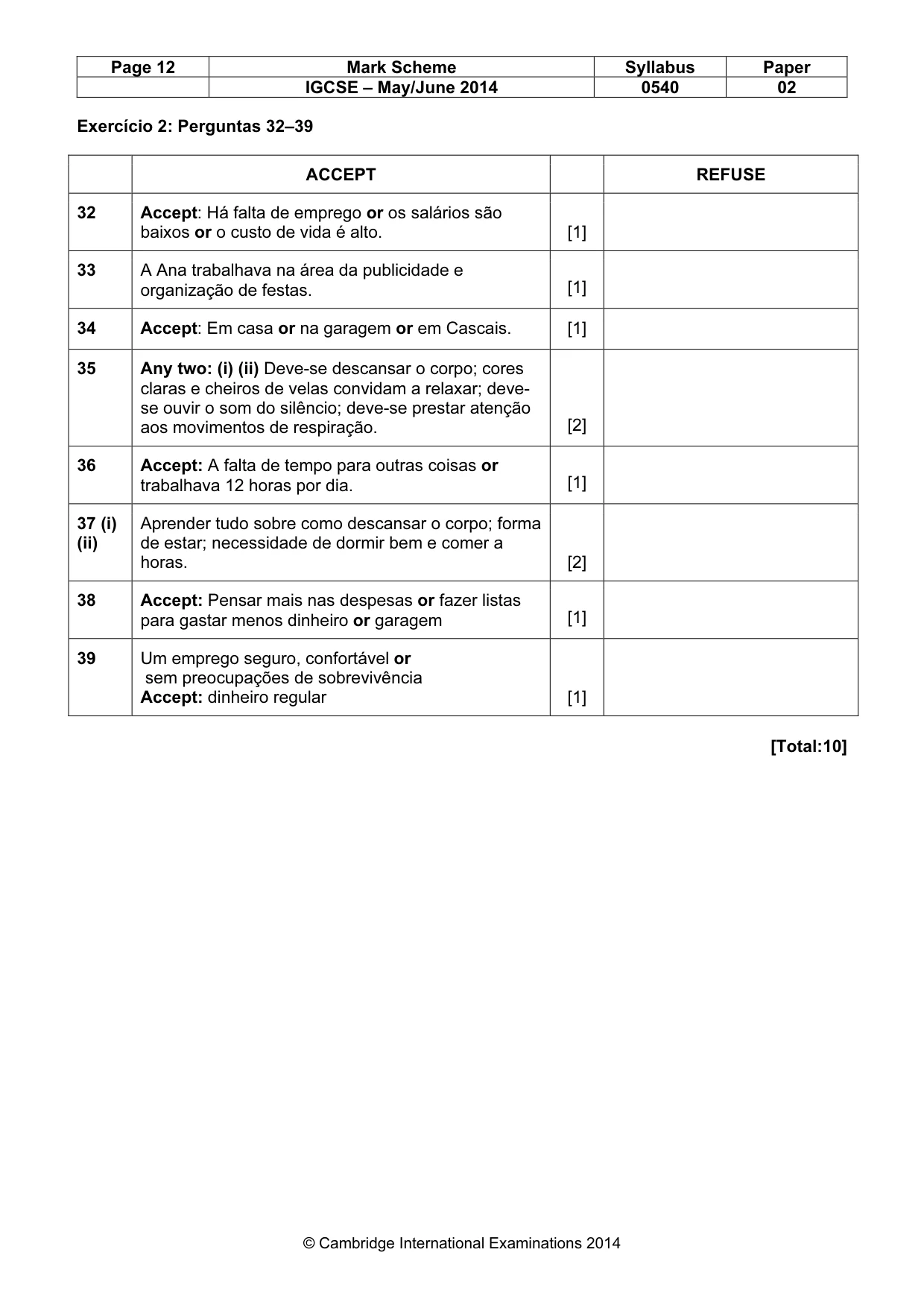 Mark scheme, page 12 of 12