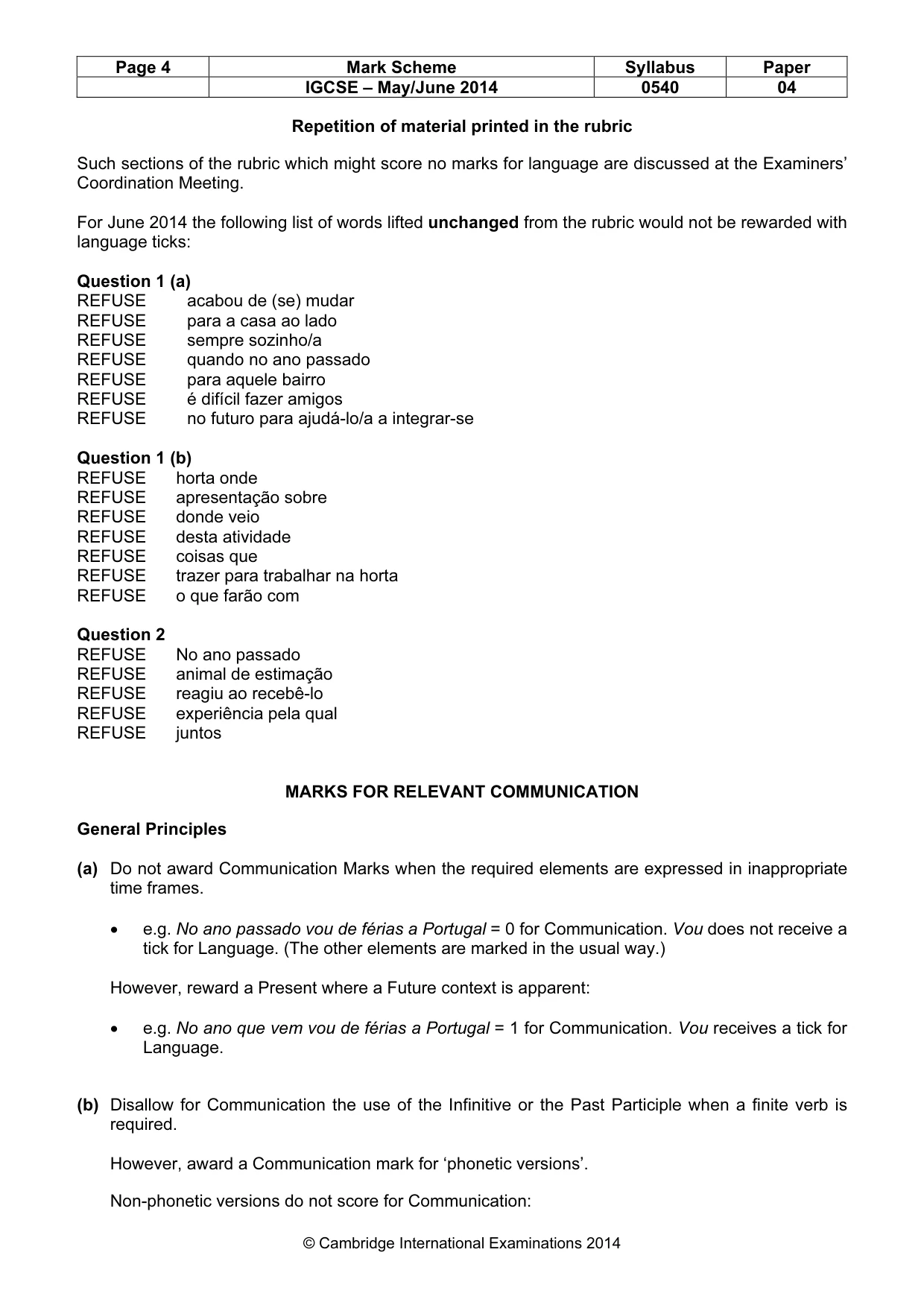 Mark scheme, page 4 of 16