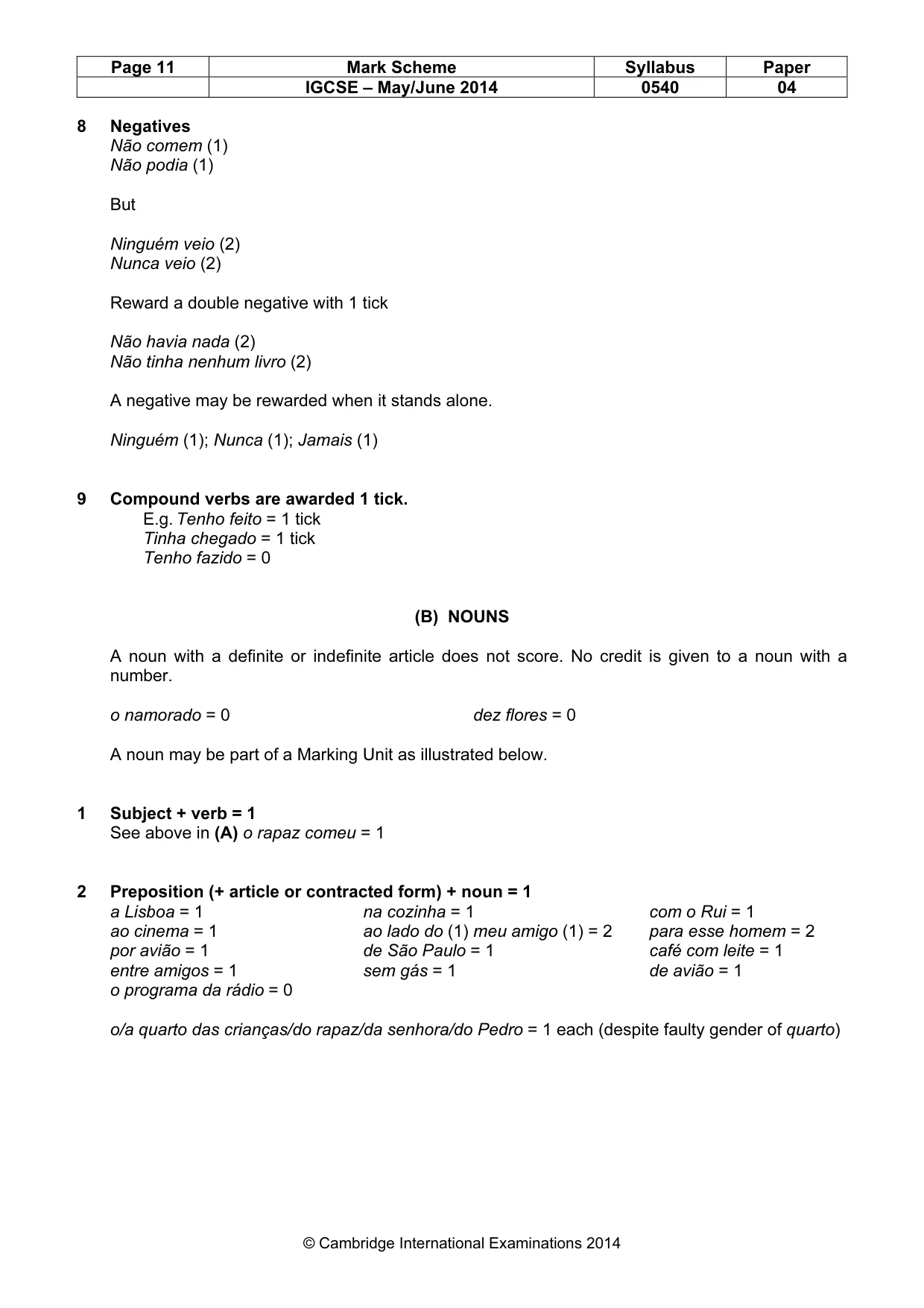 Mark scheme, page 11 of 16