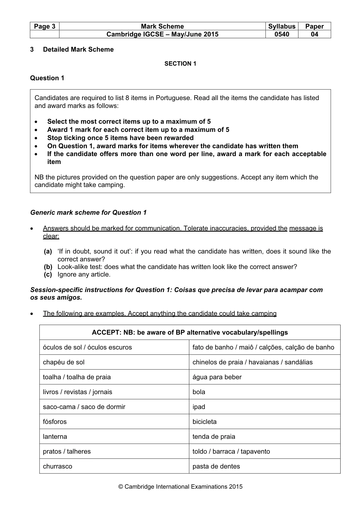 Mark scheme, page 3 of 18