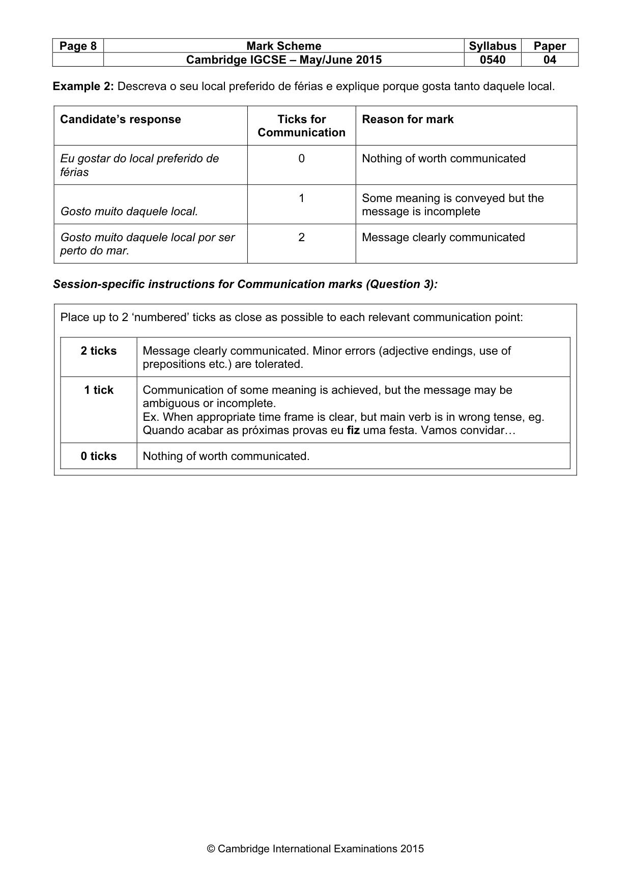 Mark scheme, page 8 of 18