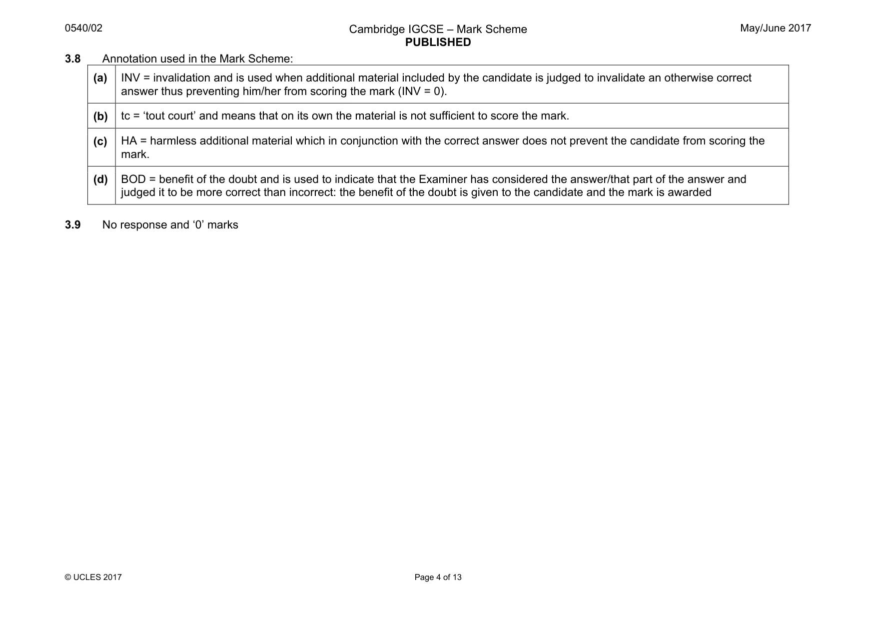 Mark scheme, page 4 of 13