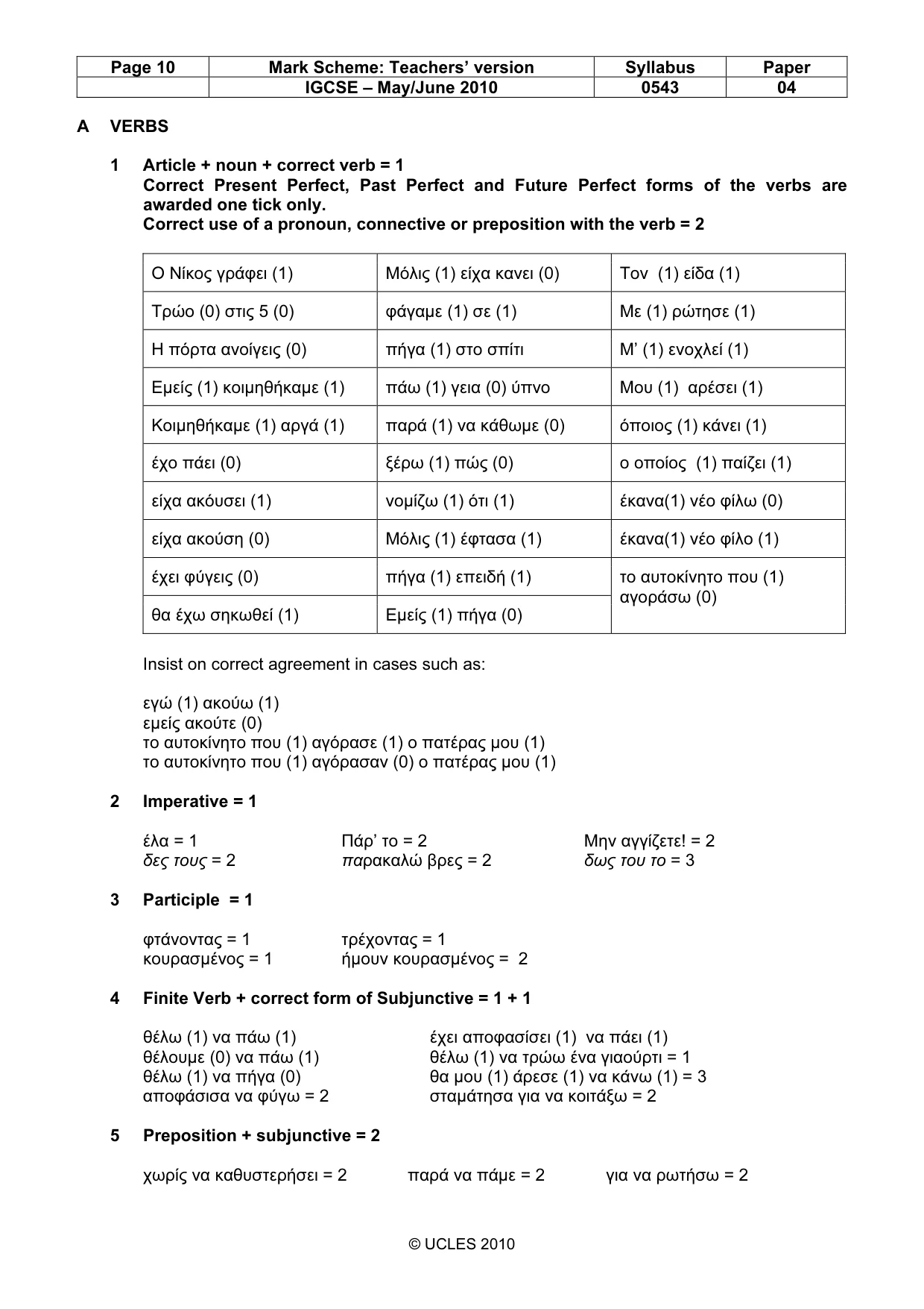 Mark scheme, page 10 of 19