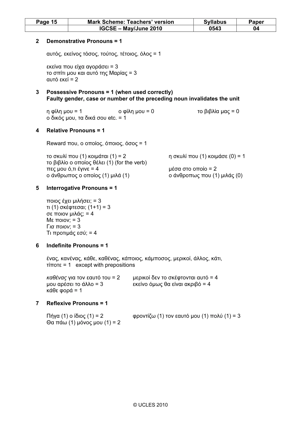 Mark scheme, page 15 of 19