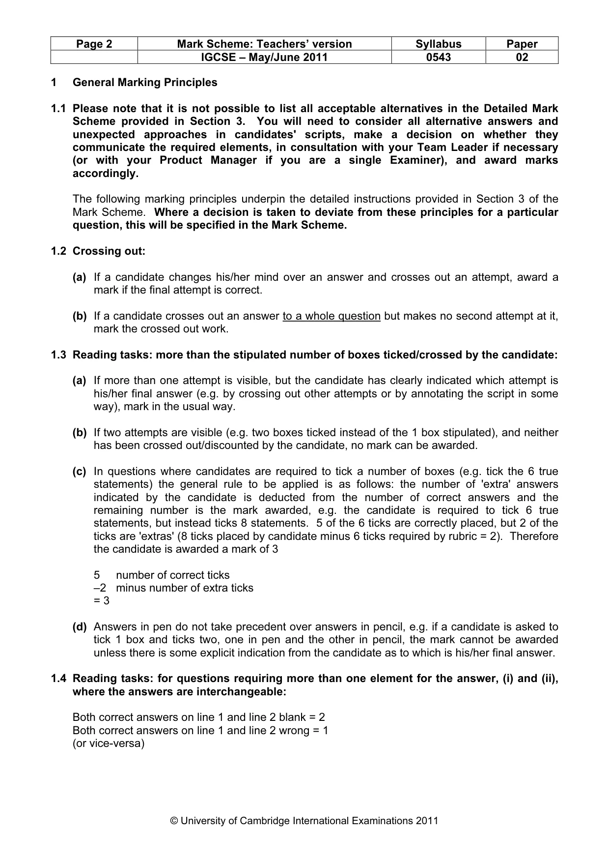 Mark scheme, page 2 of 10
