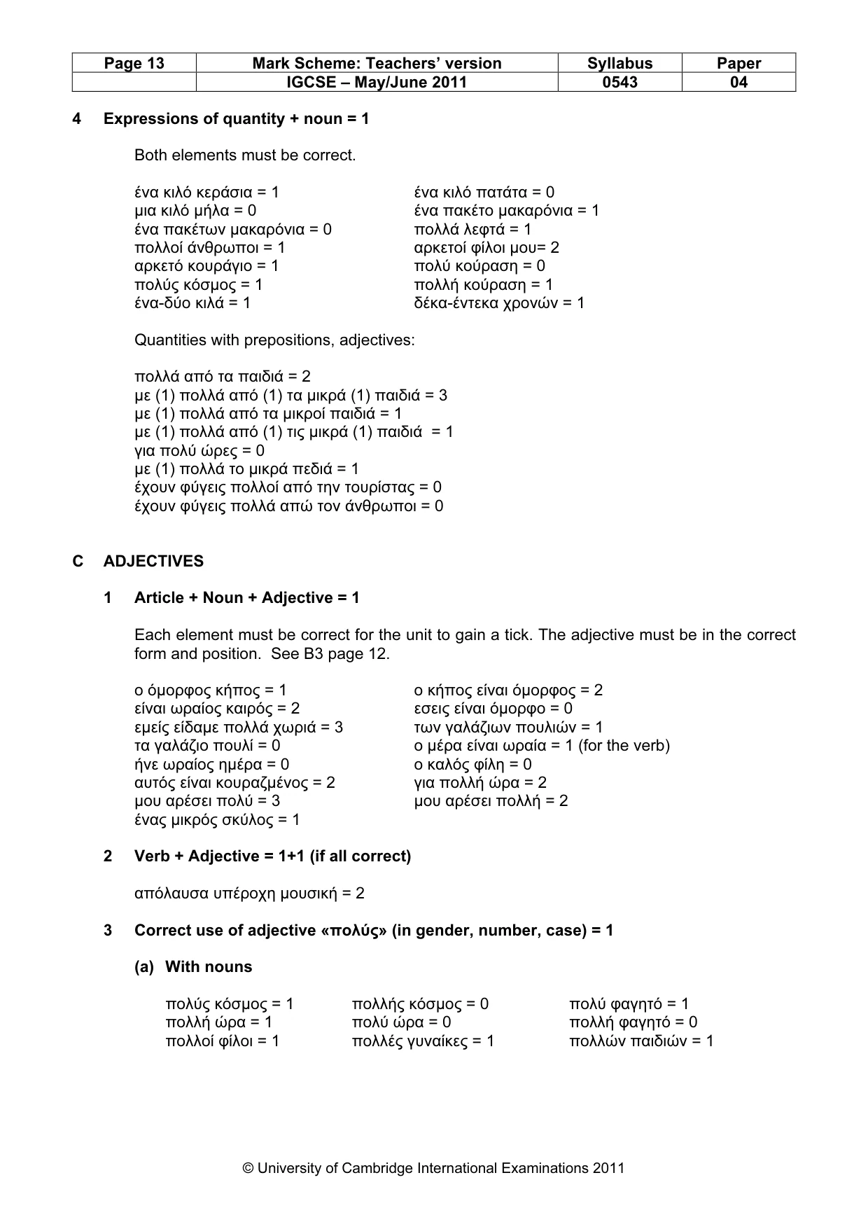 Mark scheme, page 13 of 19